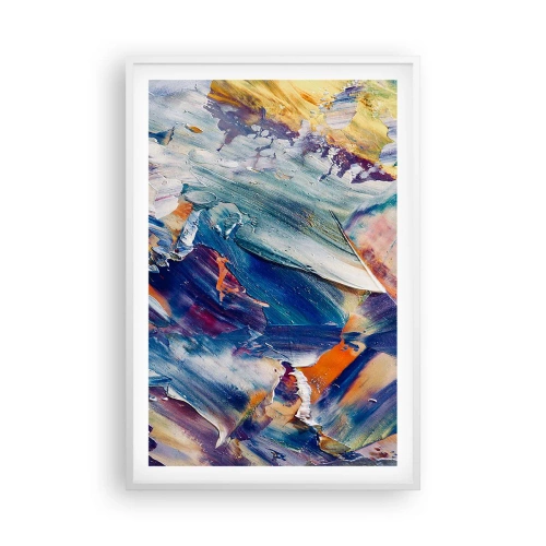 Póster en marco blanco - Confusión de colores - 61x91 cm