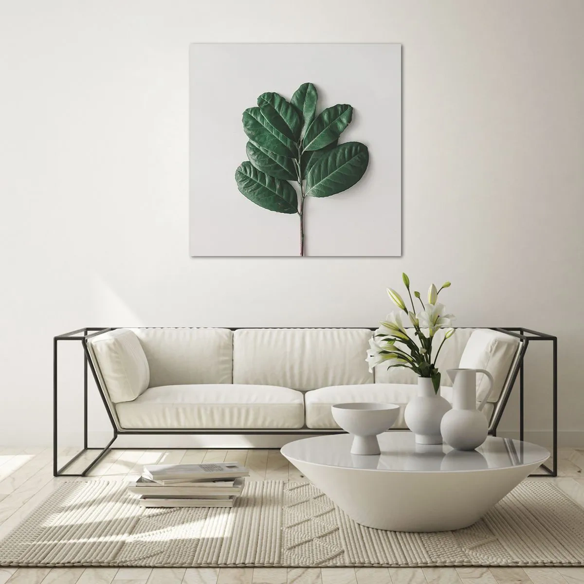 Cuadro sobre vidrio - Impresiones sobre Vidrio - El dibujo de la propia naturaleza - 50x50 cm