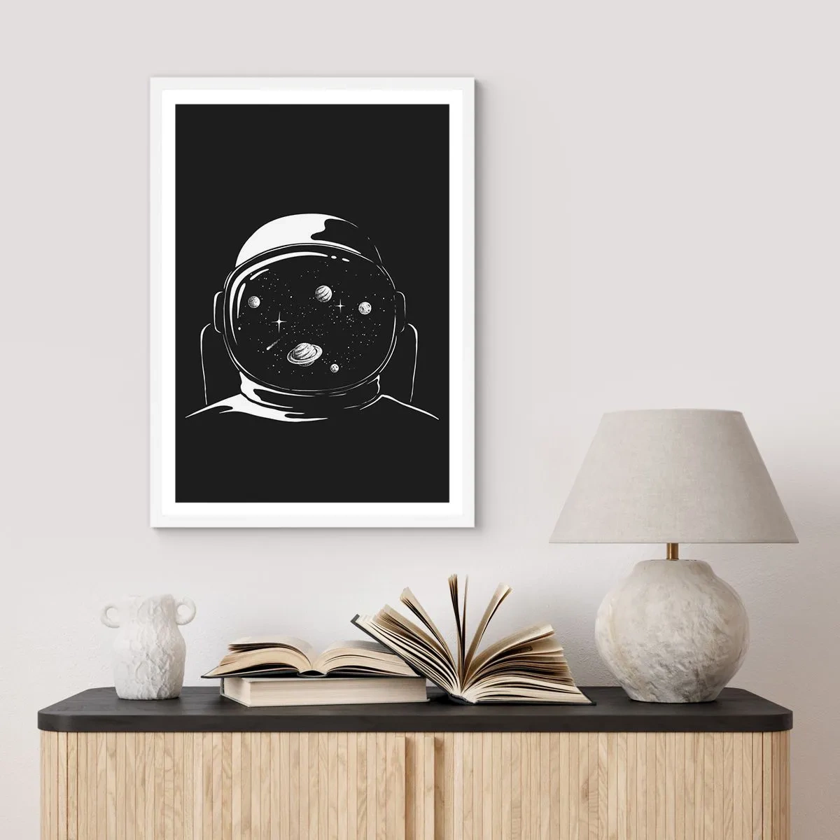 Póster en marco blanco - Bonita vista - 61x91 cm