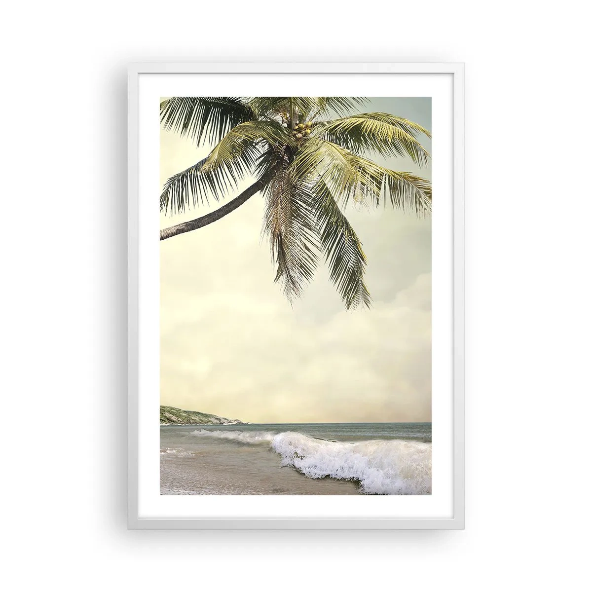 Póster en marco blanco - Sueño tropical - 50x70 cm