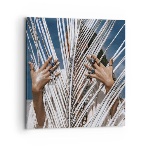 Cuadro sobre lienzo - Impresión de Imagen - ¿La mujer chamana? - 70x70 cm