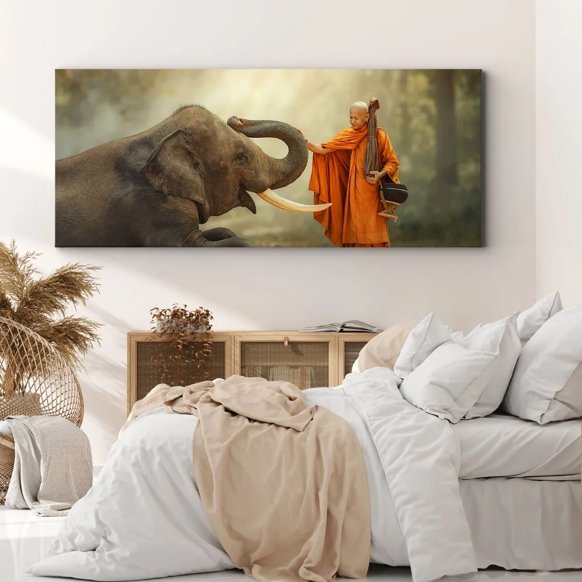 Cuadro sobre lienzo - Impresión de Imagen - Un encuentro en un viaje - 100x40 cm