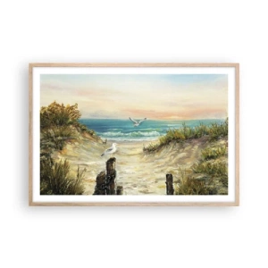 Póster en marco roble claro - Un retiro ventoso - 91x61 cm