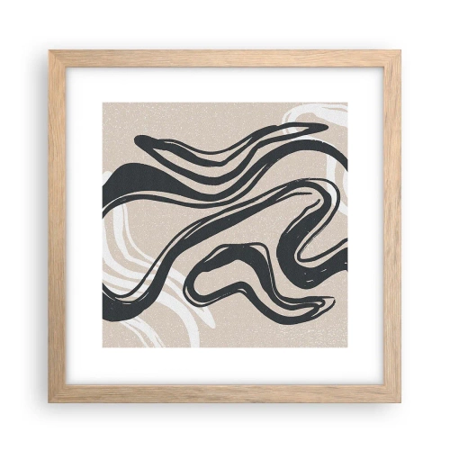 Póster en marco roble claro - Expresión multiplicada - 30x30 cm