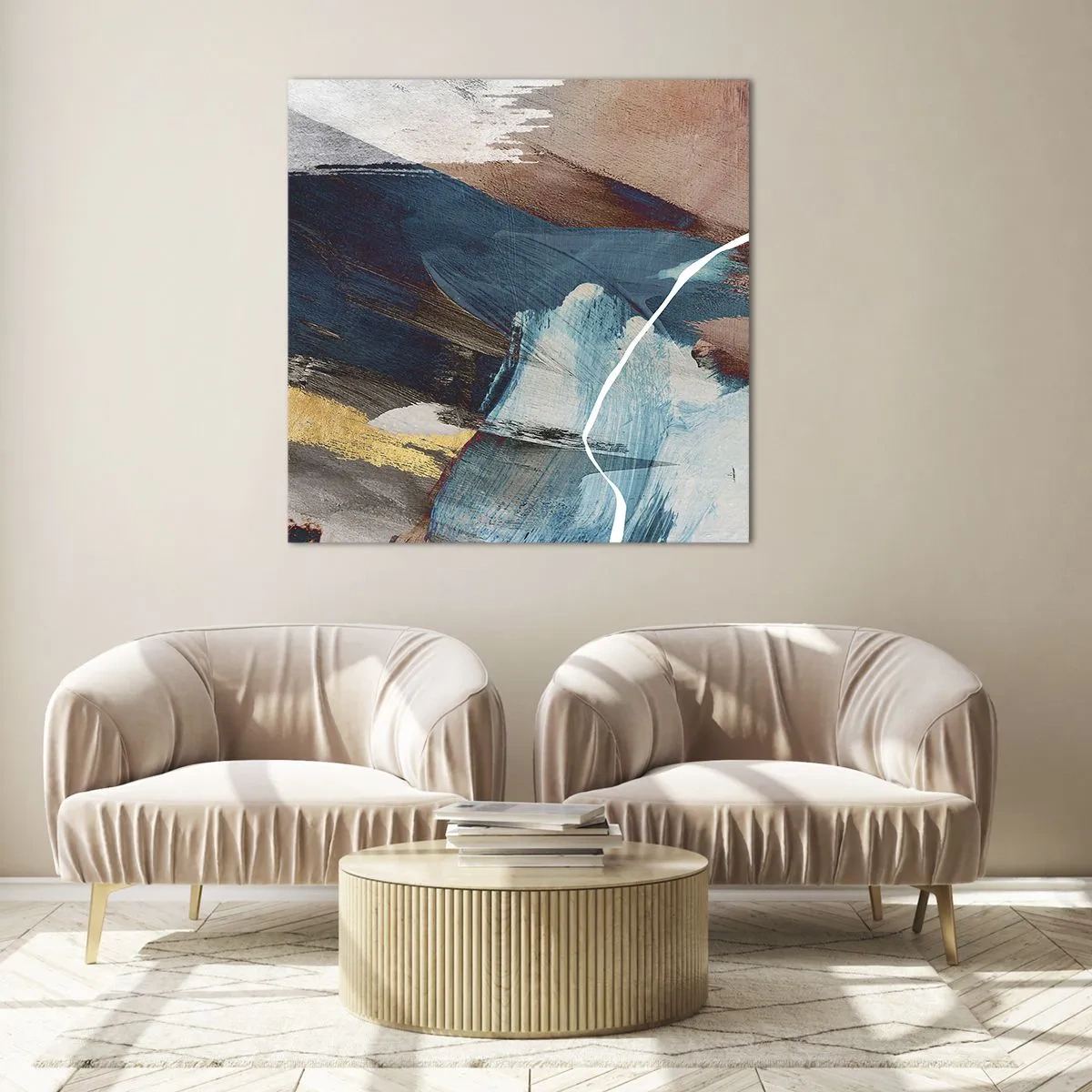 Cuadro sobre vidrio - Impresiones sobre Vidrio - Con estilo y energía - 70x70 cm