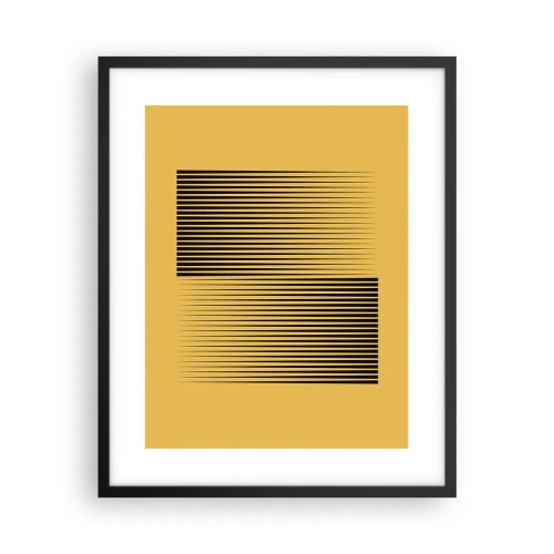 Póster en marco negro - Cuadrado de opuestos - 40x50 cm