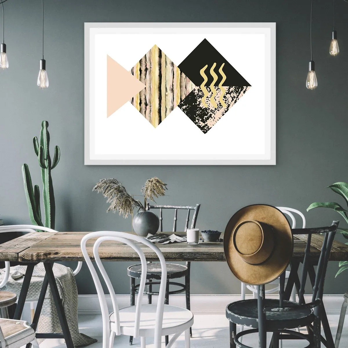 Póster en marco blanco - No es tan sencillo - 100x70 cm