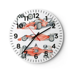 Reloj de pared - Reloj de vidrio - Para alcanzar un sueño - 30x30 cm