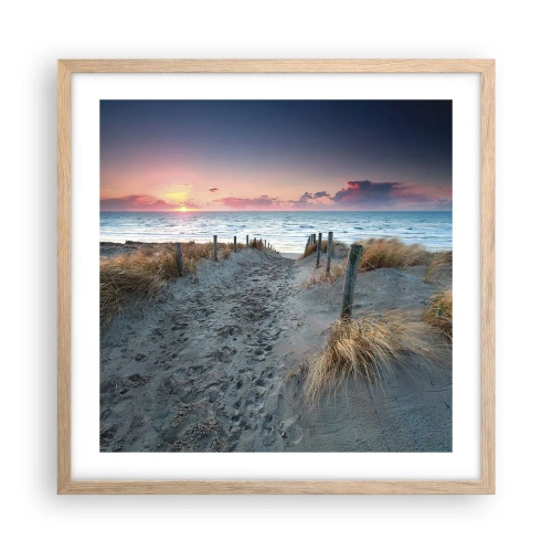 Póster en marco roble claro - Se derramó un arco iris de luminosidad.... - 50x50 cm