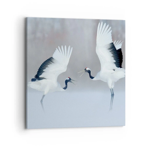 Cuadro sobre lienzo - Impresión de Imagen - Danza en la niebla - 70x70 cm