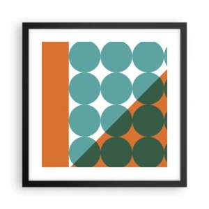 Póster en marco negro - Hacia arriba y en diagonal - 40x40 cm