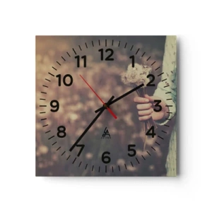 Reloj de pared - Reloj de vidrio - Deténgalos, por favor - 30x30 cm
