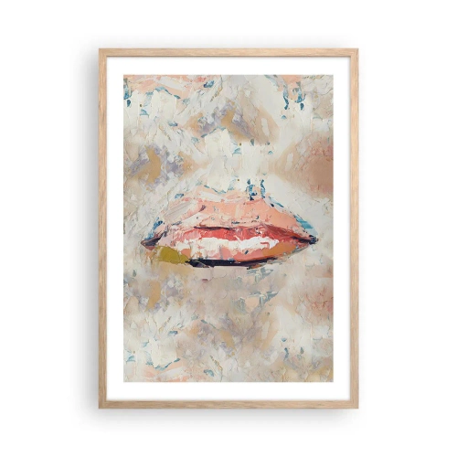 Póster en marco roble claro - Despierta los sentidos - 50x70 cm