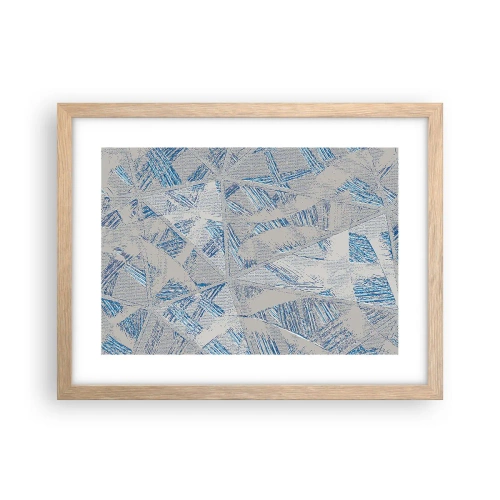 Póster en marco roble claro - En un laberinto gris azulado - 40x30 cm