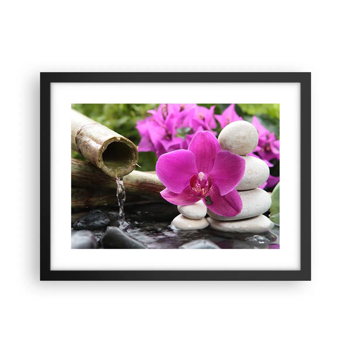 Póster en marco negro - Ya estás descansando - 40x30 cm