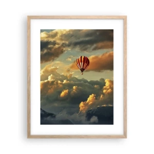 Póster en marco roble claro - Vuelo porque quiero - 40x50 cm