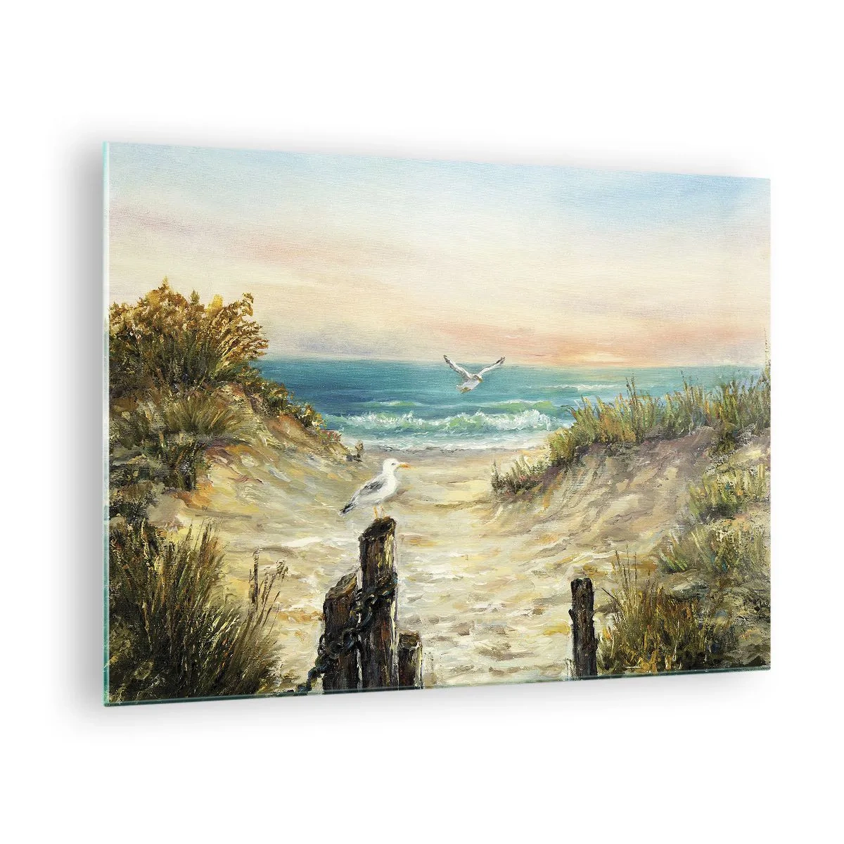 Cuadro sobre vidrio - Impresiones sobre Vidrio - Un retiro ventoso - 70x50 cm