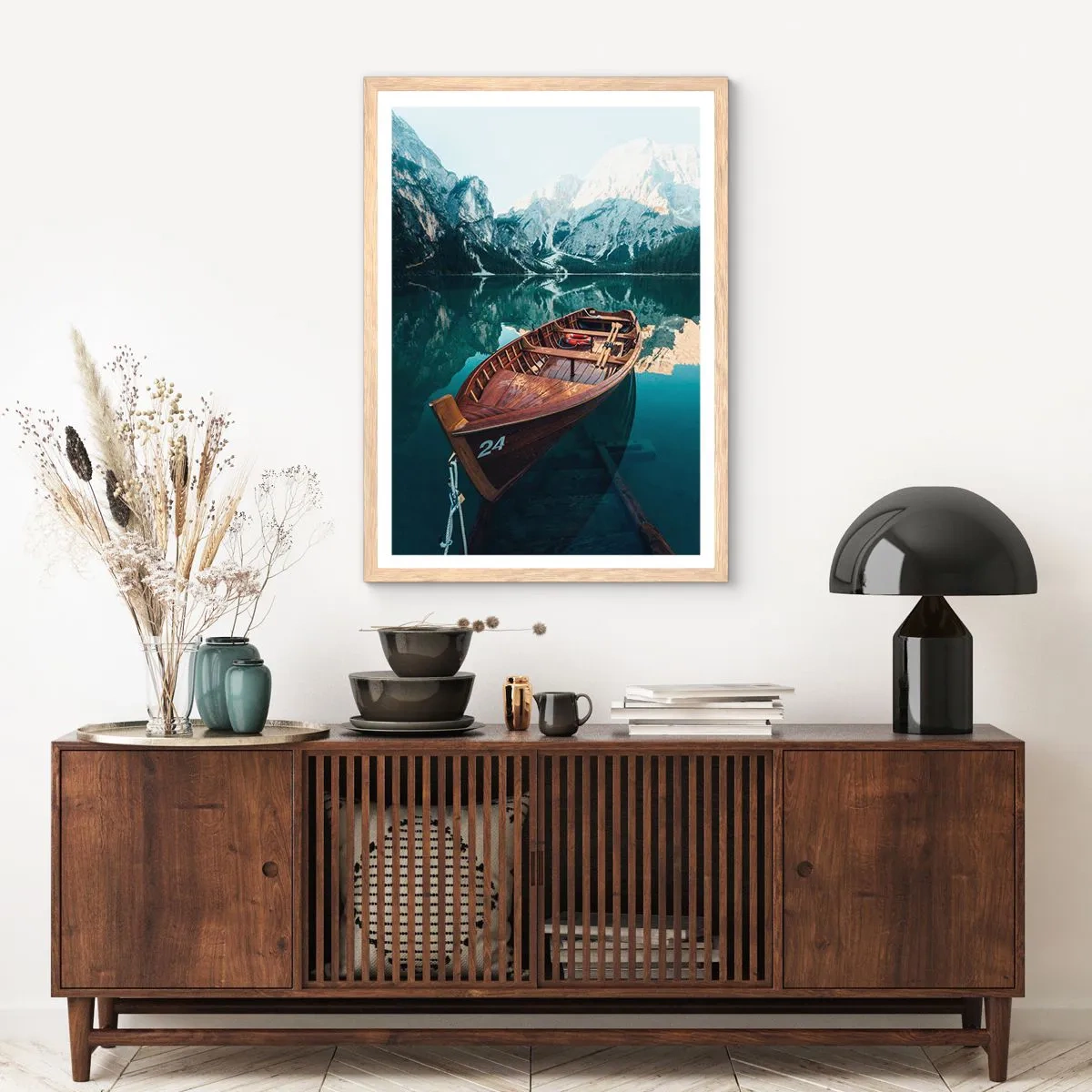 Póster en marco roble claro - Como pintado en cristal - 61x91 cm