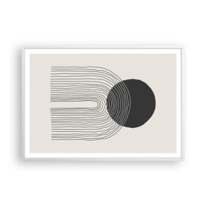 Póster en marco blanco - Temblor y certeza - 100x70 cm