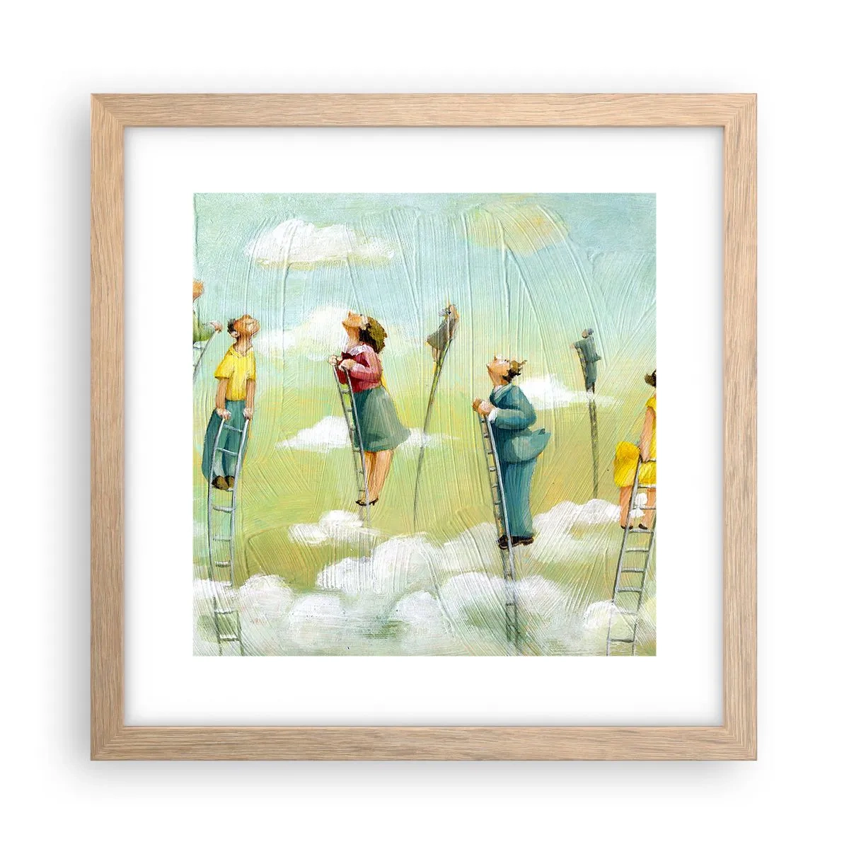 Póster en marco roble claro - Sigue tu sueño - 30x30 cm