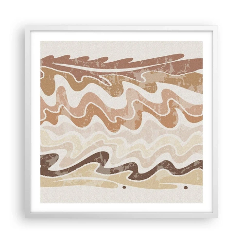 Póster en marco blanco - Buena energía - buenas emociones - 60x60 cm