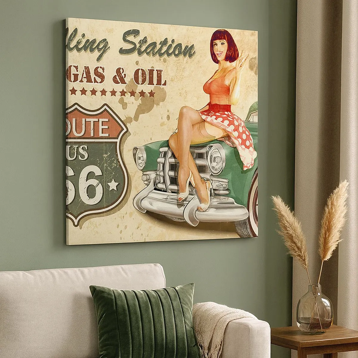 Cuadro sobre lienzo - Impresión de Imagen - Los gloriosos años 40 - 30x30 cm