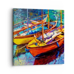 Cuadro sobre lienzo - Impresión de Imagen - Sobre el agua espesa de color - 30x30 cm