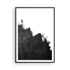 Póster en marco negro - Elementos: tierra - 70x100 cm