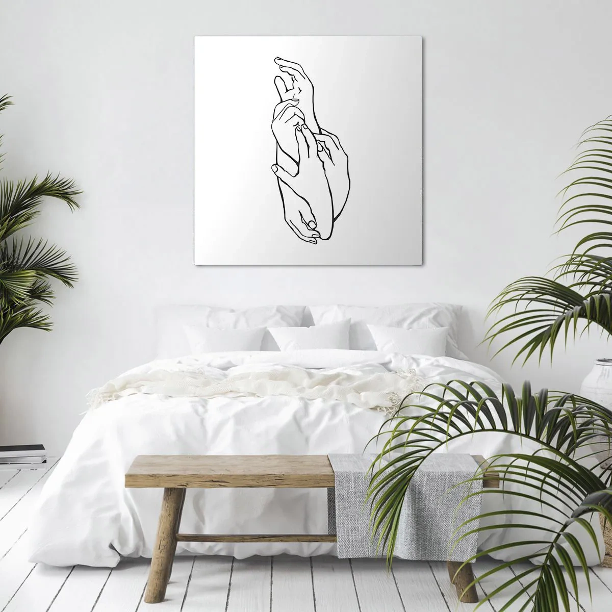 Cuadro sobre lienzo - Impresión de Imagen - El tacto - 60x60 cm