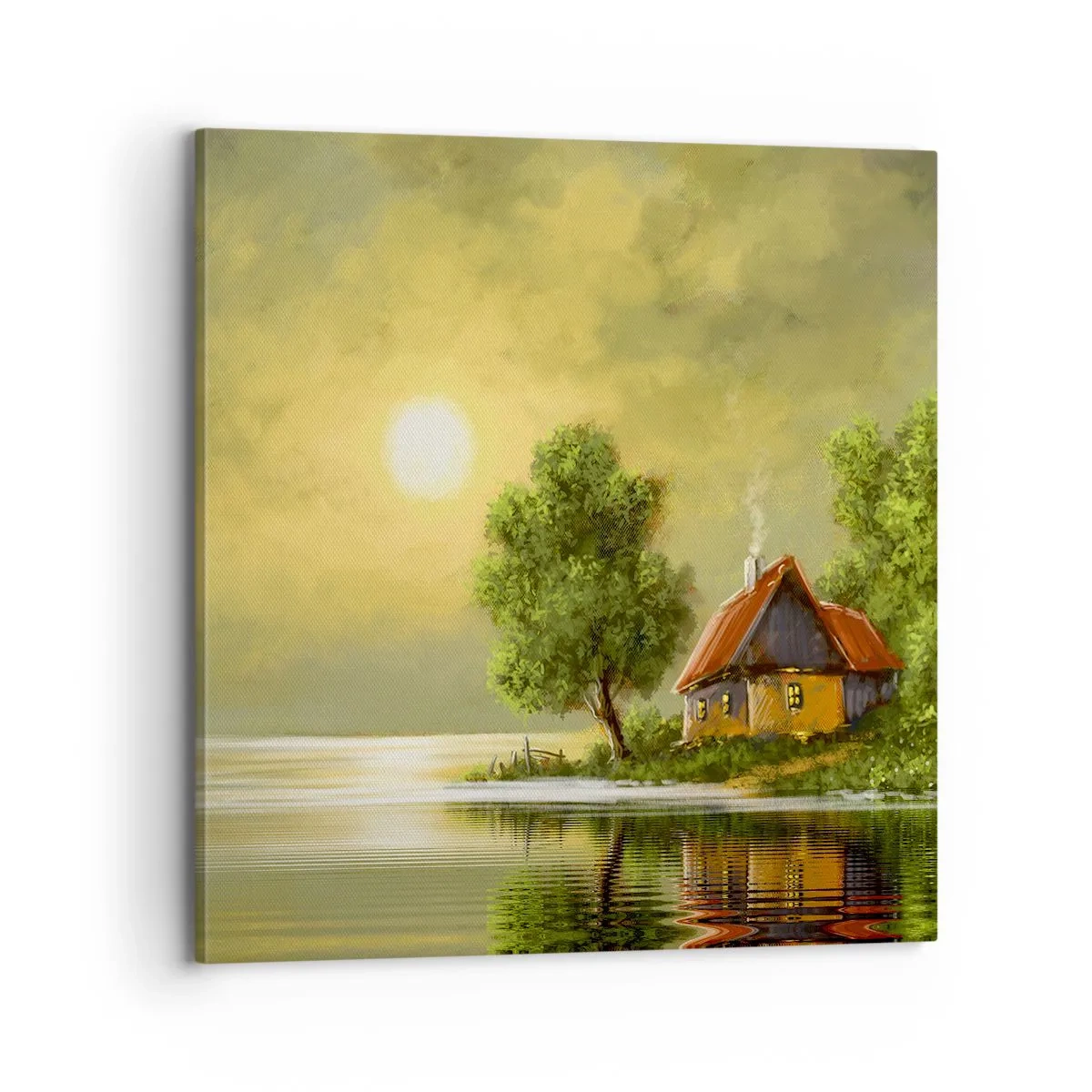 Cuadro sobre lienzo - Impresión de Imagen - Es hermoso, como salido de un cuadro - 70x70 cm