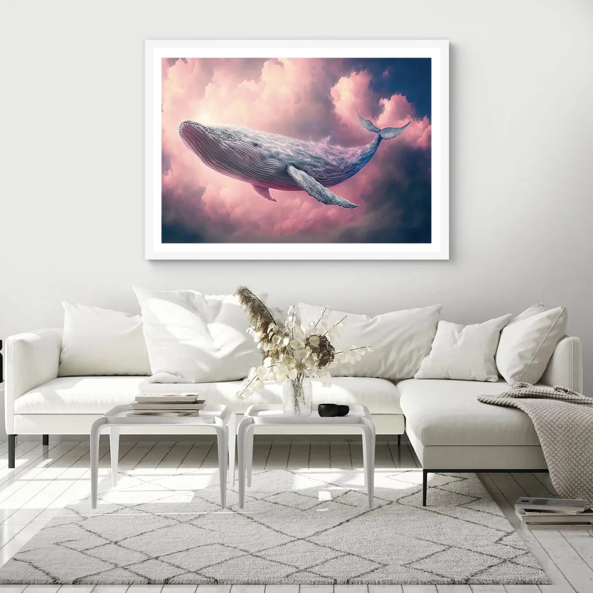 Póster en marco blanco - La reina de los mares asciende - 50x40 cm