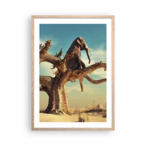 Póster en marco roble claro - Un nuevo punto de vista - 50x70 cm
