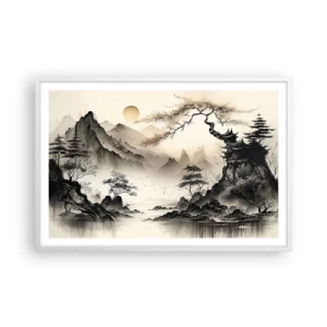 Póster en marco blanco - El encanto único de Oriente - 91x61 cm
