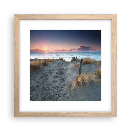 Póster en marco roble claro - Se derramó un arco iris de luminosidad.... - 30x30 cm