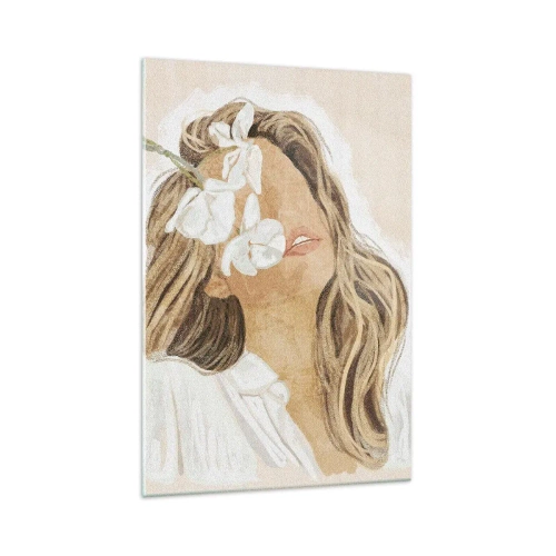 Cuadro sobre vidrio - Impresiones sobre Vidrio - Entre flores, en éxtasis - 70x100 cm