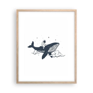 Póster en marco roble claro - Una aventura cósmica - 40x50 cm