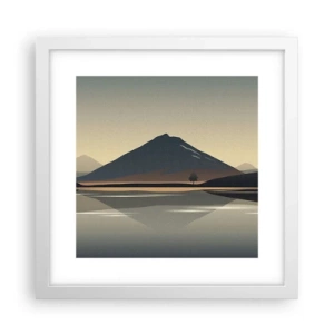 Póster en marco blanco - Reflejo de espejo - 30x30 cm