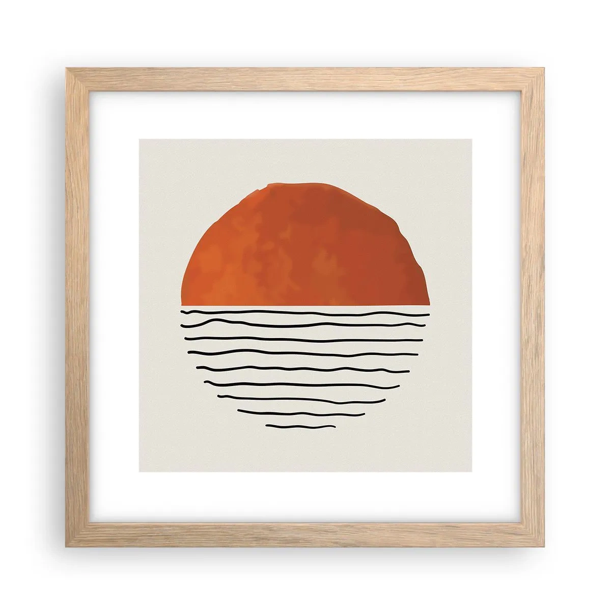 Póster en marco roble claro - En un ambiente japonés - 30x30 cm