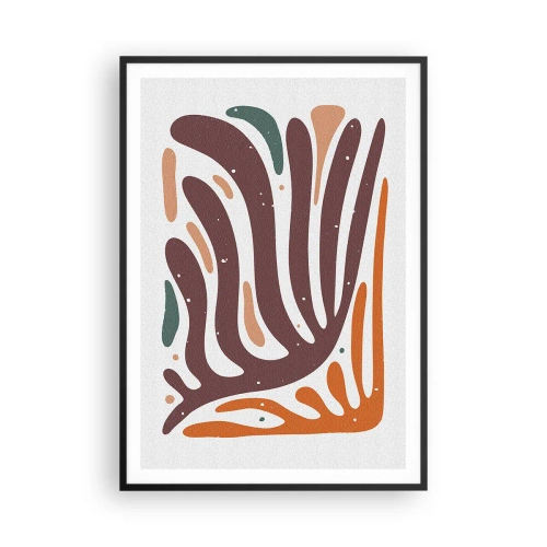 Póster en marco negro - Composición orgánica - 70x100 cm