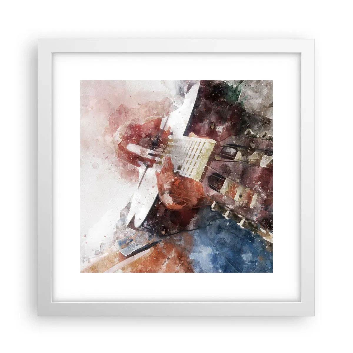 Póster en marco blanco - ¿Y qué opinas? - 30x30 cm