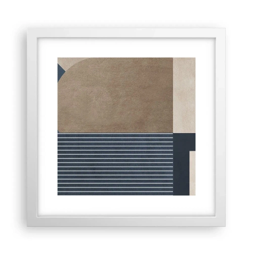 Póster en marco blanco - Composición de sencillez y redondez - 30x30 cm