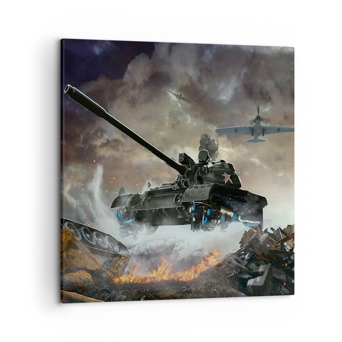 Cuadro sobre lienzo - Impresión de Imagen - La batalla es terrible y hermosa - 50x50 cm
