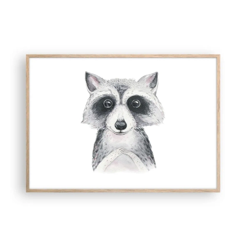 Póster en marco roble claro - Un momento para la emoción - 100x70 cm