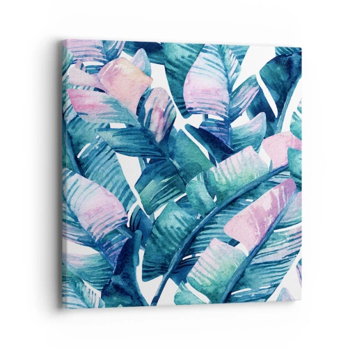 Cuadro sobre lienzo - Impresión de Imagen - En una plantación de plátanos - 40x40 cm