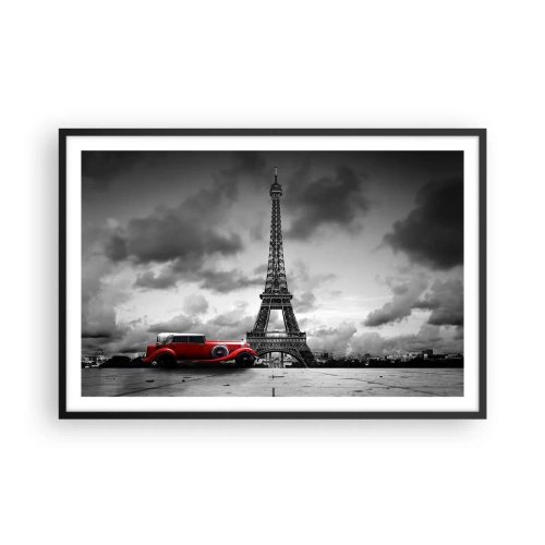 Póster en marco negro - No hace mucho tiempo, en París - 91x61 cm