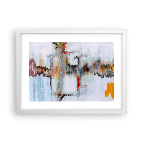 Póster en marco blanco - Abstracto sobre el agua - 40x30 cm