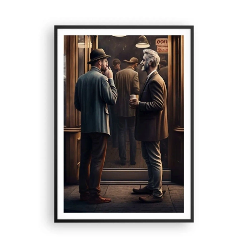 Póster en marco negro - Un buen momento del día - 70x100 cm