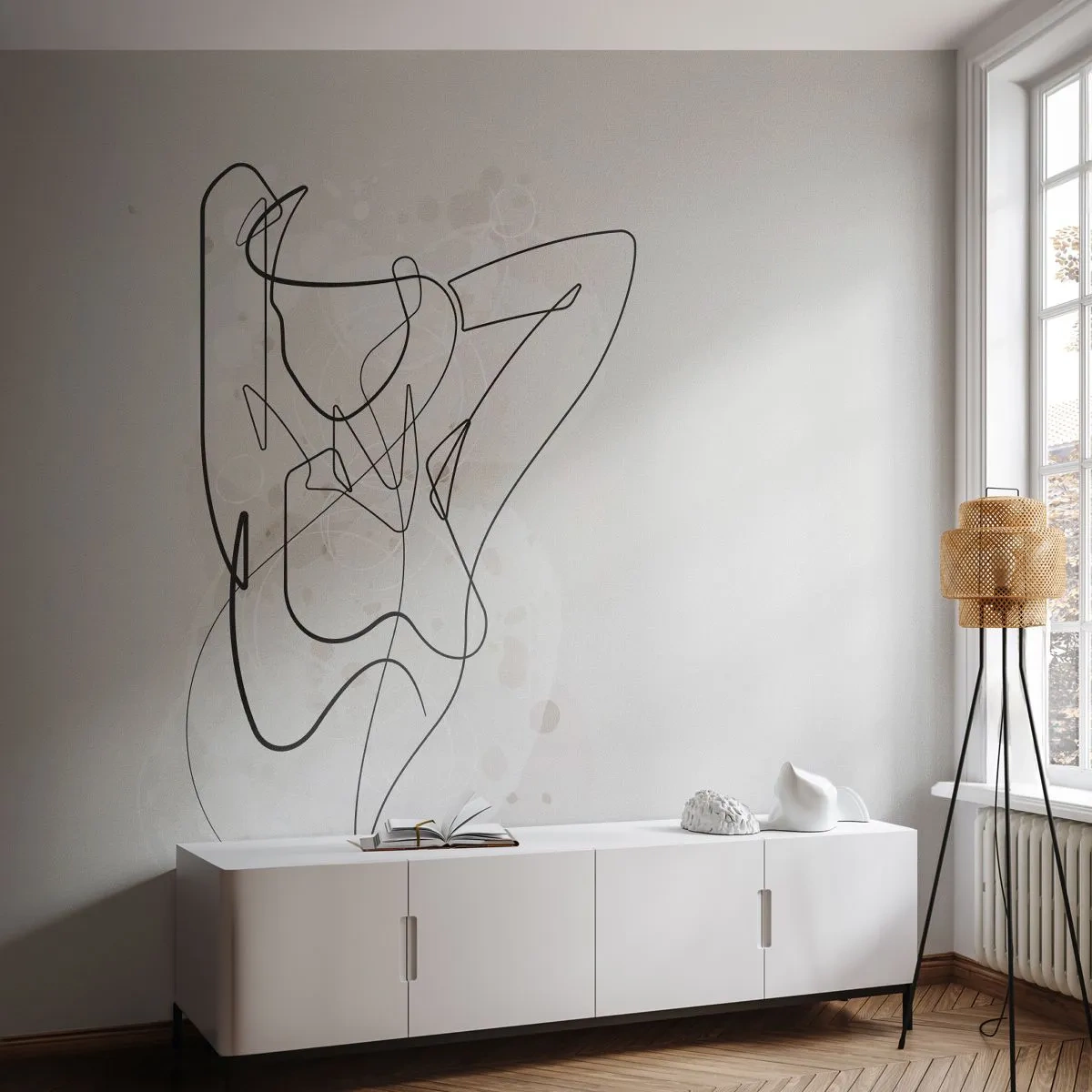 Fotomural Premium Sand - El arte de la seducción - Mujer, Gráficos, Pedazo - 100x70 cm