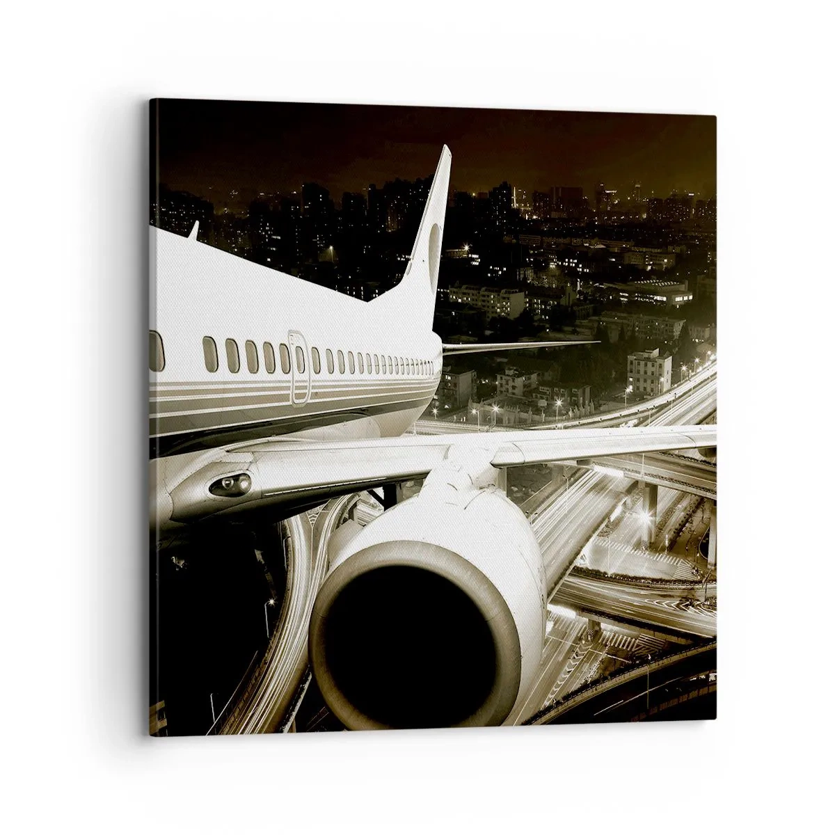 Cuadro sobre lienzo - Impresión de Imagen - Vuela hacia la noche - 70x70 cm