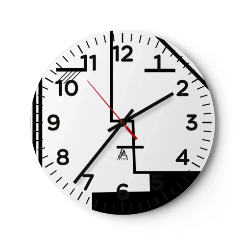 Reloj de pared - Reloj de vidrio - Solo un beso - 40x40 cm